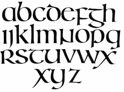 CELTIC UNCIAL Celtic Uncial is a variant that has its origins in the British Isles, specifically Ireland and Scotland, hence the name.