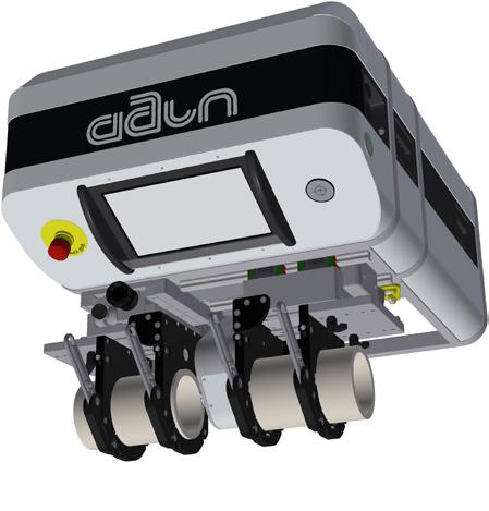 For the management of the welding process this step means that the user is prompted to load and align the components and to confirm this by touching the button.