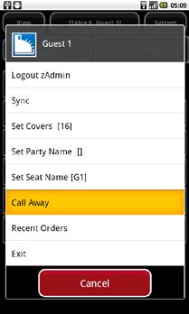 Call away 1) Click on System (top right) 2) Then