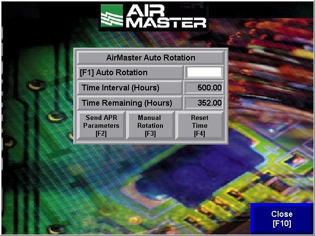The AirMaster Auto Rotation screen shows the auto rotate configuration.