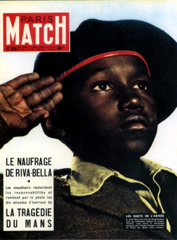 On the cover, a young Negro in a French uniform is saluting, with his eyes uplifted, probably fixed on a fold of the tricolour. All this is the meaning of the picture.
