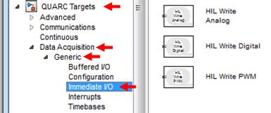 Simulink library is pictured in Figure 6. Figure 6: Location of Quarc-specific I/O, Encoder Blocks. 3.