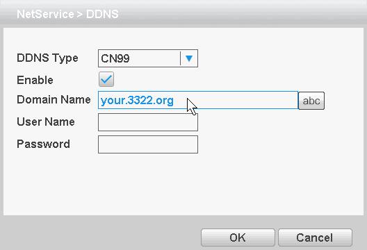 [Domain name]:provide the domain name registered by DDNS.