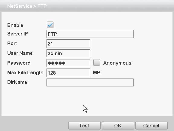 Note:The DNS setup must be configured correctly in the network setup.