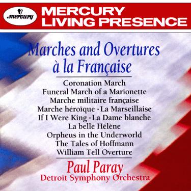 Released: 1993 434 332-2 SACD None Title: Marches and Overtures a la Francaise / MEYERBEER; GOUNOD; SAINT-SAENS; ROUGET DE LISLE; ADAM; BOIELDIEU; OFFENBACH; ROSSINI: