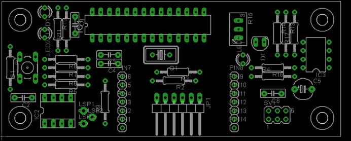 PCB I Step1: Power Supply uc C1 LED3 C6 R4 6 C5 1 Connector Components: R4 = 1k
