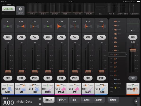 SENDS ON FADER screen Allows you to use the faders to adjust the send level for each channel. In SENDS ON FADER mode, the details area changes to display SENDS ON FADER information.