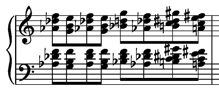 Figure 9 La Colombe bar 9. Therefore, the reprise of the melody does not directly apply Messiaen s musical language, but broader impact is implicit.
