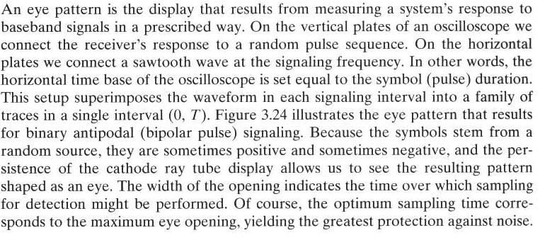 2. Describe how eye pattern is helpful to obtain the