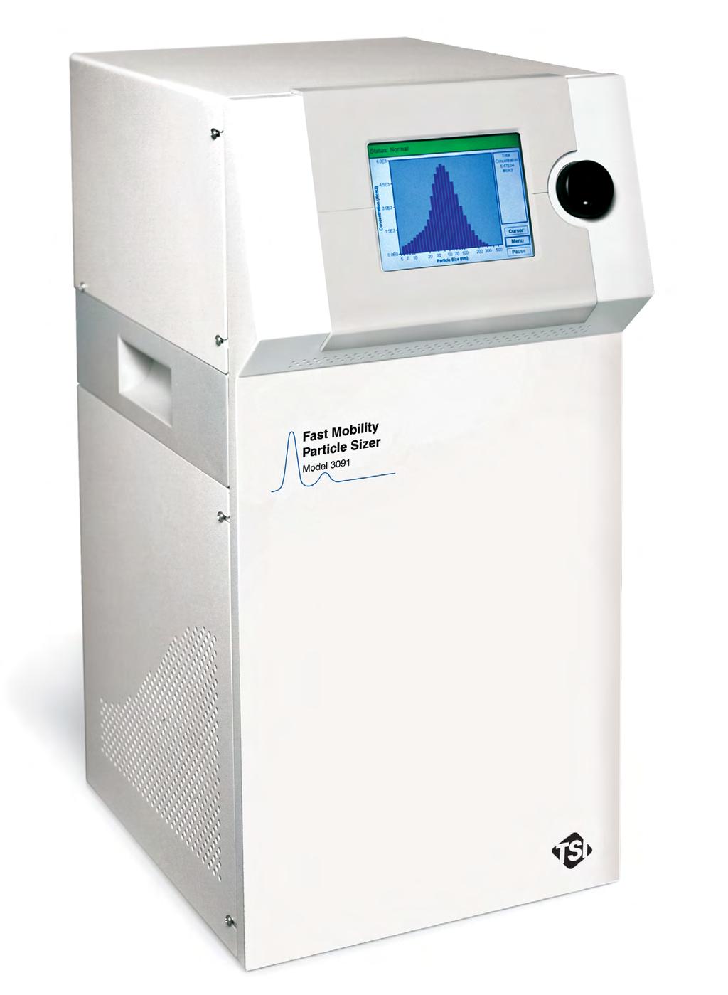 FAST MOBILITY PARTICLE SIZER SPECTROMETER MODEL 3091 MEASURES SIZE DISTRIBUTION AND NUMBER