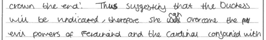 Examiner Comments This extract, approximately the final third of the answer, demonstrates consistent use of both context and critical views supported from the text.