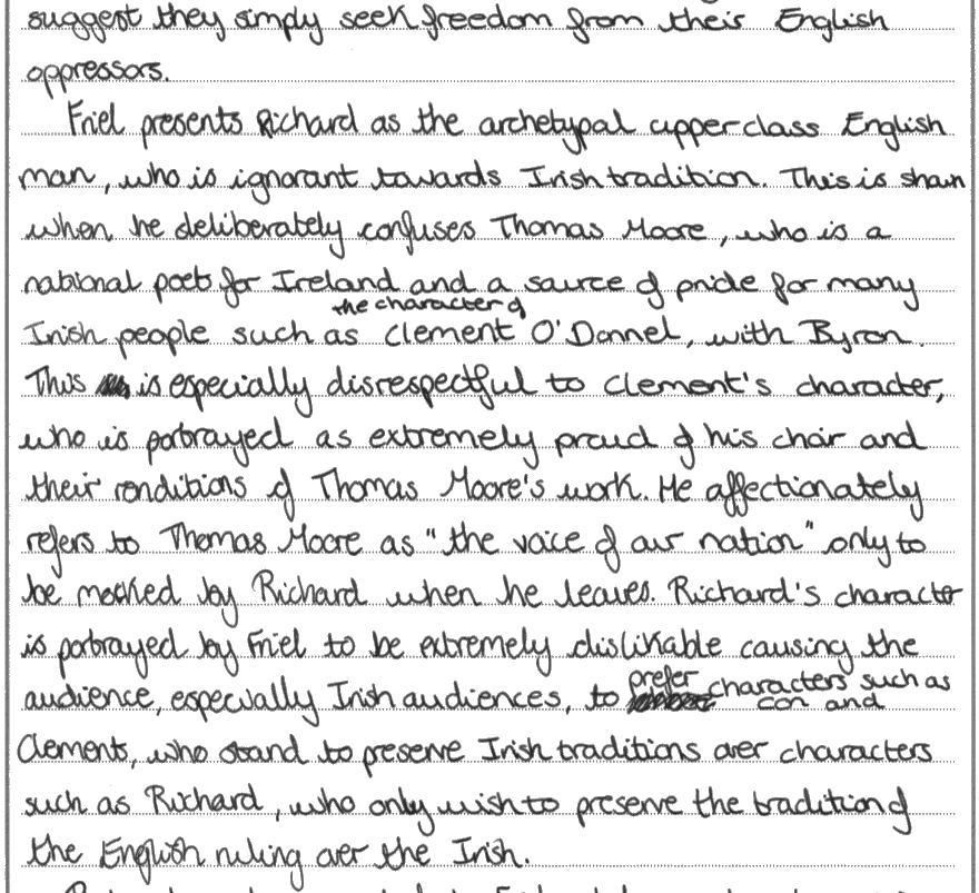 Examiner Comments The opening paragraphs of this answer show a candidate who is not afraid to challenge the premise of the question, while at the same time ensuring that there is detailed discussion