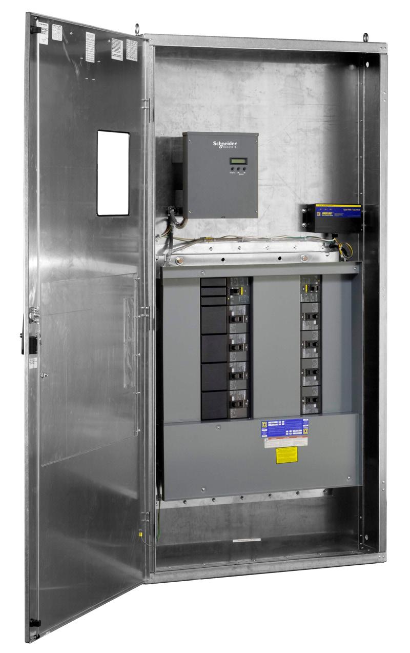 Functions and characteristics PE86326 PE86325 multi-circuit energy meter front (above), installed in panel (below) The compact PowerLogic multi-circuit energy meter from Schneider Electric enables