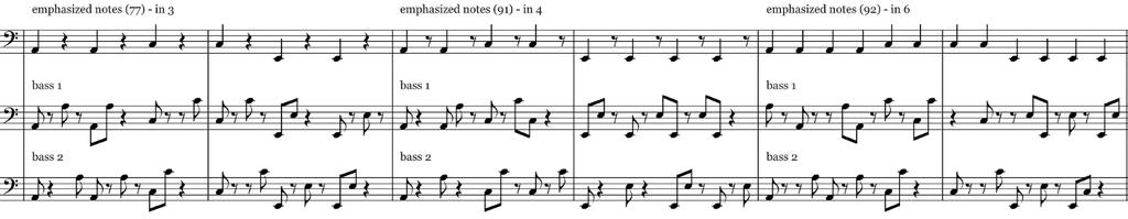 12 Electric Counterpoint: modulation examples.