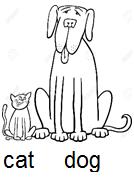 (thin) Liz is thinner than Mary. d) (small) The cat is smaller than the dog.