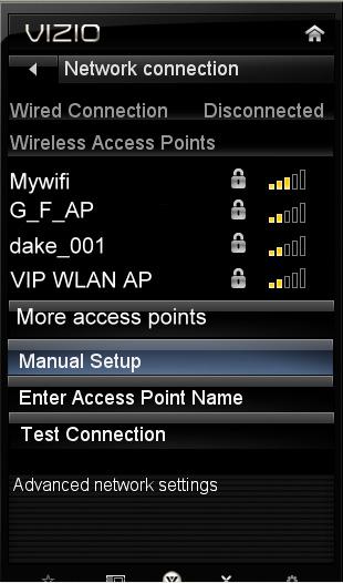 You will also see that your Wired Connection is set to Disconnected. 1. Press to select your wireless network, and then press OK.