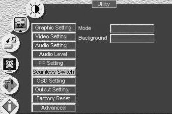 Controlling the VP-725DSA Presentation Switcher / Scaler 9.1.5.6 Choosing the Seamless Switch Utility Settings Figure 43 and Table 15 define the Seamless Switch Utility screen.