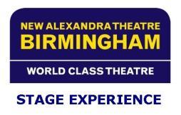 New Alexandra Theatre Stage Experience 2016 Please staple two passport sized photos here Anyone aged 15 and under on the performance dates these will be used for your child performance licence