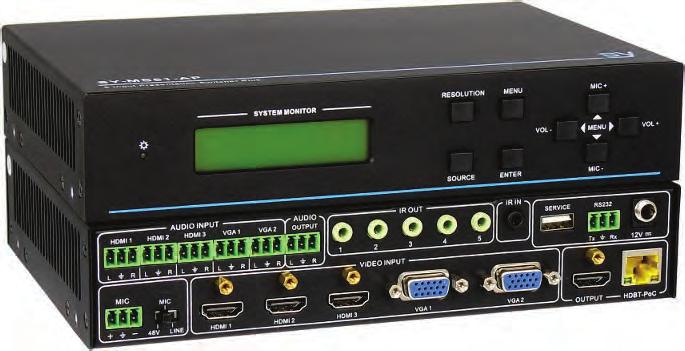 Switchers MS51 MS51-AP 5 input UHD Scaling Presentation switcher UHD-S41A 4 Input UHD HDMI Switcher with RS232 Control 3x HDMI