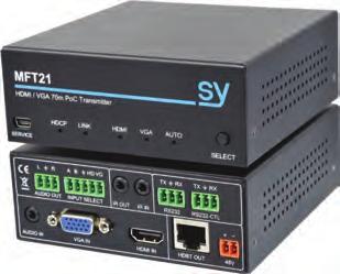 2 Gbps Illuminated buttons indicate selected input signal SY-HDBT-662 Receiver: SY-HDBT-70SR - 70m HDBaseT Receiver Transmitter / Receiver Set 4K HDMI 2.