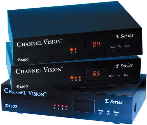 E2200/E3200/E4200 C-0302/C-0303/C-0304 Installation Instructions The Multi-Room Video E Series Modulator makes it easy to map any three audio/video sources to any unused channels on you television