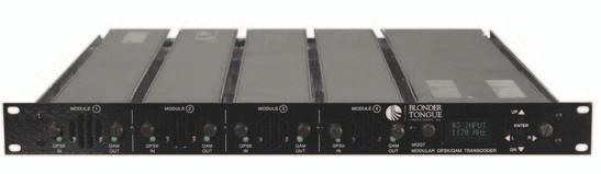 Modular QPSK to QAM Transcoder MQQT Series Features & Benefits Modular Design Allows One to Four Single Transcoder Modules in a Single Rack Space Fully Agile Output Frequency Range of 54-860 MHz