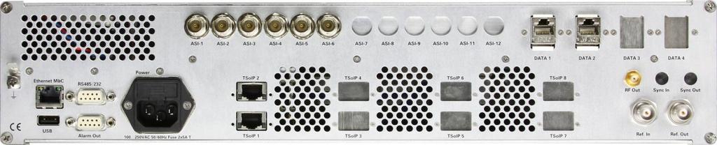 Low spurious output OptiACM system for optimized bandwidth usage and extended weather insensitivity for IP transmission Gigabit Ethernet data interface IP and baseband traffic shaping Generic Stream