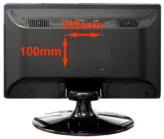 Please note : The mounting pattern of the monitor is 100mm x 100mm using M4 metric system screws.