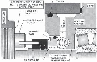 O-ring Oil Supply Oil Throttling Passage and Bearing Feed Bearing Carrier