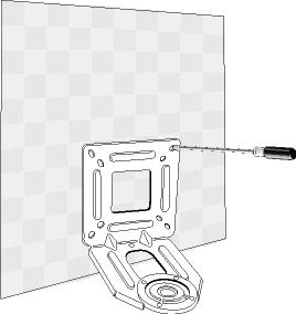 Installing Your Wall Mount Kit 2) Detach the monitor base by pulling away the two parts.