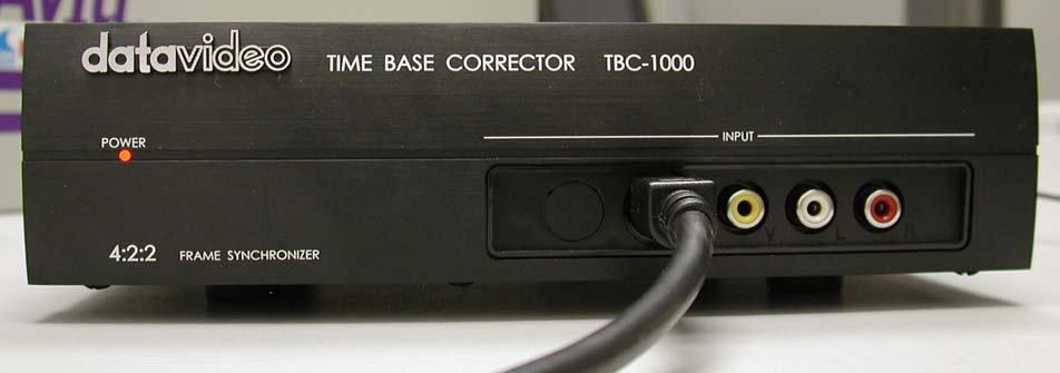 Step 3: Connecting S-Video cable to INPUT on TBC Take the cable that you just connected to the rear of