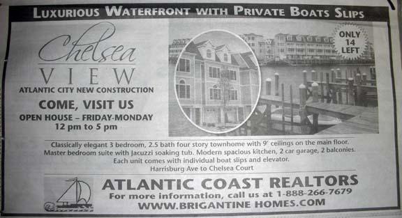 C3: Best Real Estate Display Ad Black & White First Place, Weekly Atlantic City Weekly
