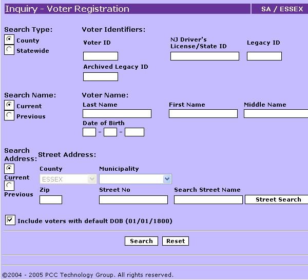 Verify that the Signature Image is Stored Navigation 1. Select the Inquiries menu. 2. Click Voter Registration.