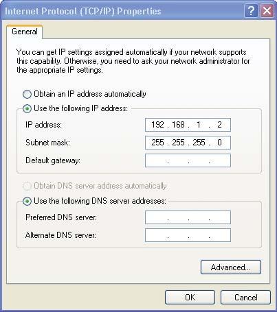 Connecting the VS-311H Automatic HDMI / Audio Switcher 6. Select Use the following IP Address, and fill in the details as shown in Figure 8. 7. Click OK.