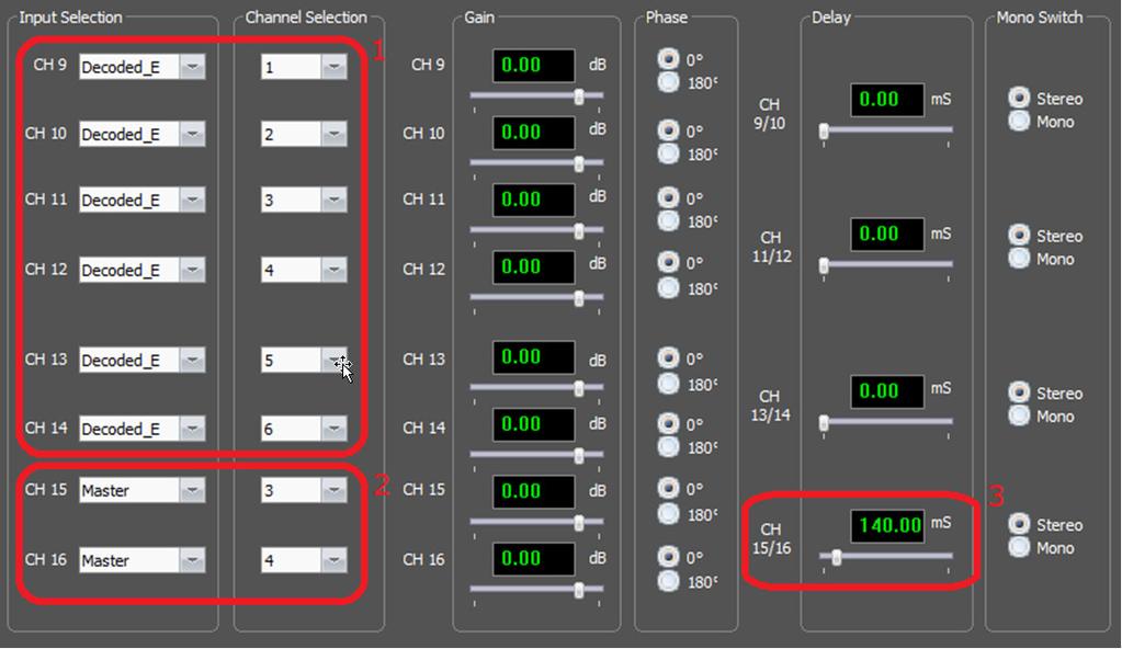 dolby PCM Backup Input = Master, Backup Channel = 3/4. Now Channels 3 and 4, which are PCM stereo, will be used by the card if no Dolby-E signal is detected on channels and.. Delay Status =.
