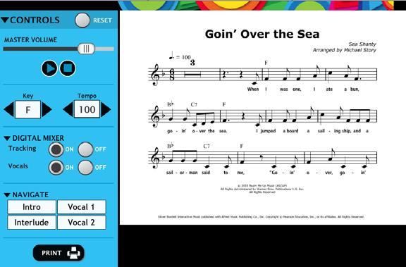 your teaching on student participation and involvement. B C D A E F G Students read from the Interactive Player as they perform on their instruments.