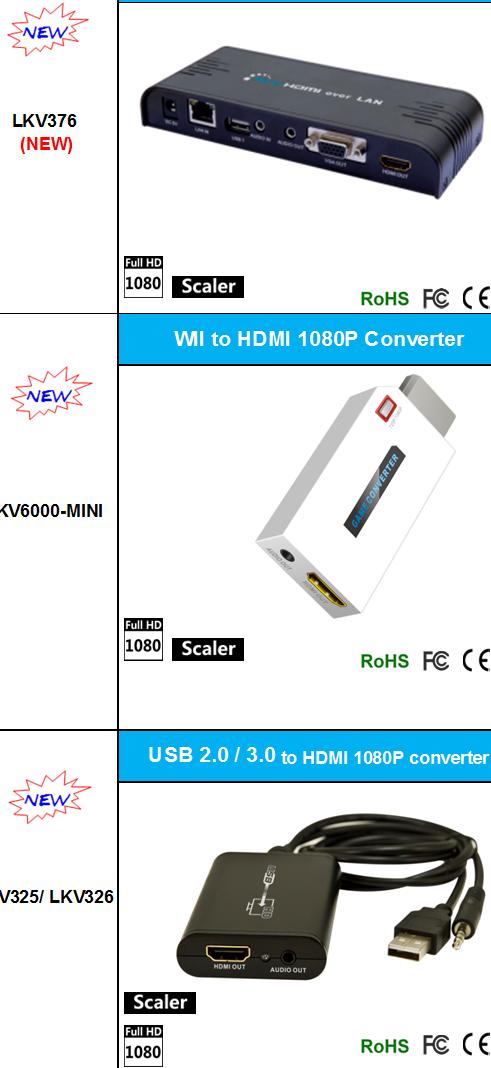 LKV373 (NEW 100M 120M) HDMI EXTENDER OVER CAT5e6 100m120m US$160 Box Accessories manual,5v 1A power supply Apply M-Jpeg technique to process image