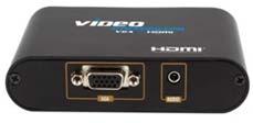 It allows you to enjoy high definition movies and games on the older SCART TV or projector that doesnt support HDMI input. LKV382 2. HDMI CONVERTER SERIES US$90 VGA to HDMI Converter 7.5X11X2.1 cm 0.