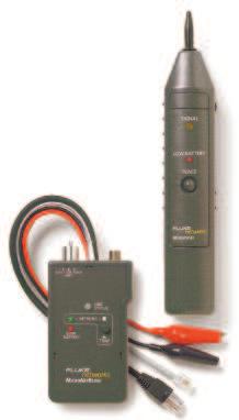 Tone and Probe Set The tone and probe set identifies cables by inducing an audible signal on a cable that