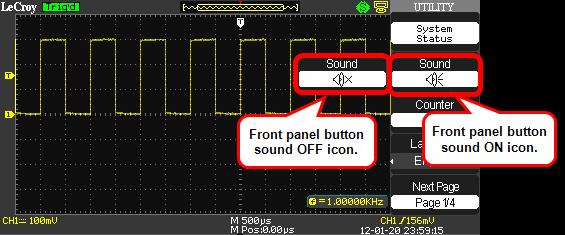 Operator's Manual 2. Press the Sound option button to turn tones On/Off as desired.