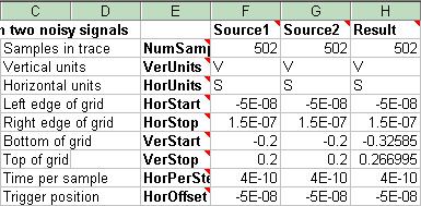 The scale is taken from the specified cells in the Excel sheet, H2 through H10 in the example From Sheet abov e, where cell H2 was specified as the top of the data set, depicted as follows.