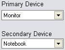 From the Primary Device drop-down menu, select which monitor you want to be the primary display, that is, which will be the one to show the oscilloscope UI.