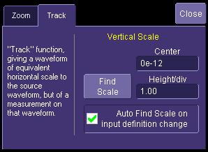 Creating a Track View 1. This feature is available in the XMAP option. 2. In the menu bar, touch Measure, then Measure Setup in the drop-down menu. 3. Touch one of parameter tabs P1 through Px. 4.