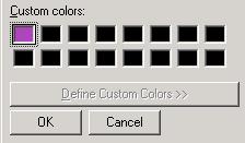 will appear in the Custom Colors palette: Then touch the color to enable it, and touch OK.