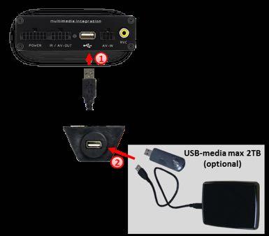 3.4. USB-AV-Player Connect the USB extension USBC-EXT to the USB-port on the rear of the tuner-box DT1C-M715.
