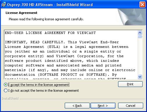 Chapter 1 3. The License Agreement window will appear.