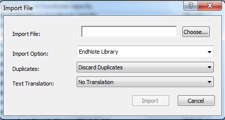 81 Merge two databases (1) File / Import File Select import option EndNote