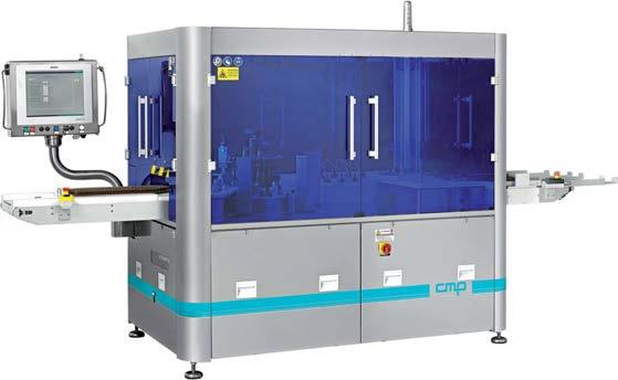 The machine is equipped with 4 leak test stations and a rotation system in order to