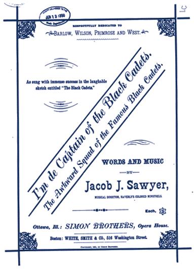 Figure 1: The Title Page of Sawyer s I m de Captain of the Black Cadets (1881). 5 This 5 advice is accompanied by a strictly pentatonic and highly syncopated tune (Ex. 6.