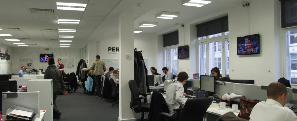The Perform flagship sales office, in Goodge Street, London has been equipped with a 13 screen network powered by a WyreStorm matrix switch and a WyreStorm Pro distribution network, which is used to